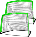 2 of 5×3 6x4 9x5 FT Portable Kids Soccer Goals Set, Foldable Soccer Practice Nets for Backyard with Carrying Bag for Toddler Youth Pop Up Soccer Training Equipment Indoor Outdoor Sports Game Gift