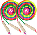 Coolrunner 16 FT Long Jump Rope(2 PACK), Double Dutch Jump Ropes, Soft Beaded Skipping for Kids Adults, Plastic Segmented Long Enough for 4-5 Jumpers