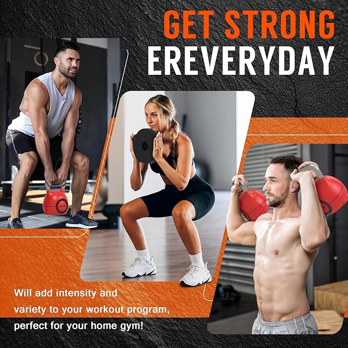 Adjustable Kettlebell Weight Set-Quickly Adjusts 7 Weights,Ergonomic kettlebell sets for Home Gym