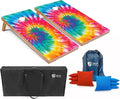 Tailgating Pros Cornhole Board Set w/Bean Bags and Carrying Case - 4'x2' Corn Hole Toss - Tournament and Lightweight Options - Optional LED Lights
