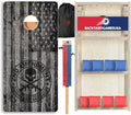 CornholeGamesUSA Pro Cornhole Boards Set | Made in USA | 3/4 Baltic Birch | No Bounce | Triple Thick Legs | Two Brace & Handles, Tournament 2x4 Regulation Set with Score Tower & Cornhole Bags