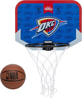 Franklin Sports NBA Team Over The Door Basketball Hoop - Kids Indoor Mini Basketball Hoop with Basketball - NBA Fan Shop Mini Hoop for Bedroom & Office