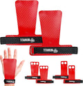 Bear Grips Two Hole Hand Grips, Three Hole Pull Up Grips, No Hole Wrist Grips, WOD Grips for Men and Women. Carbon Fiber Hands Grips, Titanium Hand Grips for Weight Lifting, Speed Pull Up Gloves Grip