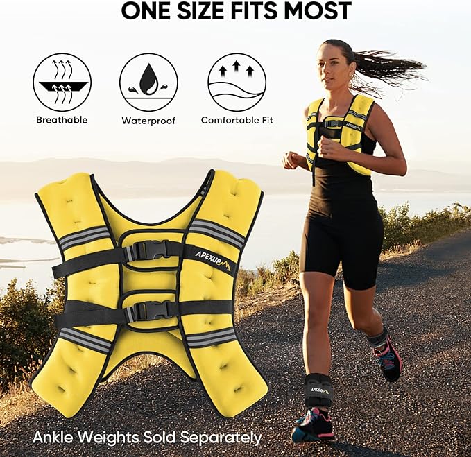 APEXUP Weighted Vest Men Women, Weight Vest for Women Workout Equipment for Strength Training Running
