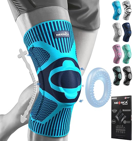 NEENCA Knee Brace for Knee Pain Relief, Medical Knee Support with Patella Pad & Side Stabilizers, Compression Knee Sleeve for Meniscus Tear, ACL, Arthritis, Joint Pain, Runner, Sport- FSA/HSA APPROVED
