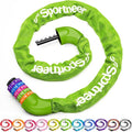Sportneer Bike Lock: 5 Digit Combination High Security Anti Theft Bike Chain Lock - 3.2/3.6/4ft Heavy Duty Keyless Bicycle Lock for Bike, Motorcycle, Scooter, Door & Gate - 4/6mm Thick, Easy to Use
