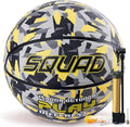 SQUAD Colored Camo Outdoor Basketball - High-Performance Rubber Basketball, Official Regulation Size 7 (29.5''), Includes Pump and Mesh Bag
