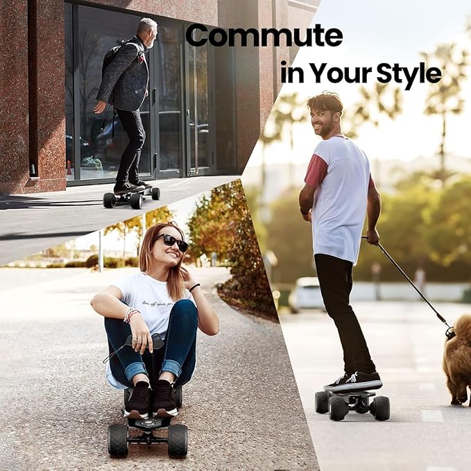 isinwheel V4/V6/V6pro/V8/V10 Electric Skateboard with Remote, 250W/450W/500W/1200W/3000W Brushless Motor, 9Mph/12Mph/30 Mph /32Mph Top Speed, Electric Longboard for Adults ＆Teens