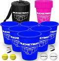 BucketBall | Team Color Edition | Combo Pack (Navy Blue/Pink): Original Yard Pong Game: Best Camping, Beach, Lawn, Outdoor, Family, Adult, Tailgate, Jumbo, Giant Game