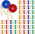 8.53 Ft Jump Ropes for Kids Adults Adjustable Cotton Skipping Rope with Wooden Handle for Multiplayer Double Dutch Jump Rope Exercise Outdoor Fun School Sport Game Gift