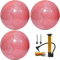 Glitter Soccer Ball Set with Pump – Size 3 4 5 Pink Gold Purple Training Balls for Youth, Teens, and Adults – Soft Practice Ball for Beginners