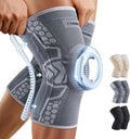 CAMBIVO 2 Pack Knee Brace for Men and Women, Knee Sleeves for Men with Patella Gel Pad and Side Stabilizers, Knee Compression Sleeves for Knee Pain Relief, Running, Workout, Daily Use