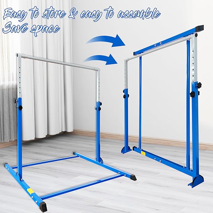 MARFULA Gymnastic Bar for Kids Gymnastic Kip Bar Horizontal Bar Gymnastic Training Equipment for Kids 3-15 Years Home and Club Use