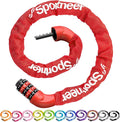 Sportneer Bike Lock: 5 Digit Combination High Security Anti Theft Bike Chain Lock - 3.2/3.6/4ft Heavy Duty Keyless Bicycle Lock for Bike, Motorcycle, Scooter, Door & Gate - 4/6mm Thick, Easy to Use