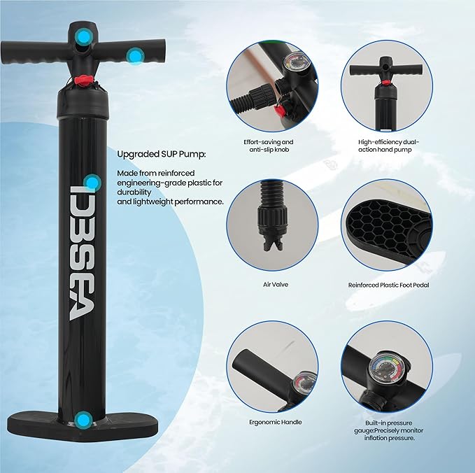 11 ft Extra Wide Inflatable Paddle Board with Accessories, Stand Up Paddleboard for 2 Person, All Around SUP Board for Adults, Fishing, Yoga