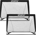 2 Pack 4' x 3' Soccer Goal Net Set, Pop Up Kids Practice Soccer Goals for Indoor and Outdoor.Portable Soccer Net with Carrying Bag & Ground Pegs, Perfect for Backyard, Field, Court
