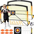 Soccer Goal 7'x5', 6.6‘x3.3', 5'x3.6', 4'x3', 3'x2.2' Soccer Net for Kids Backyard