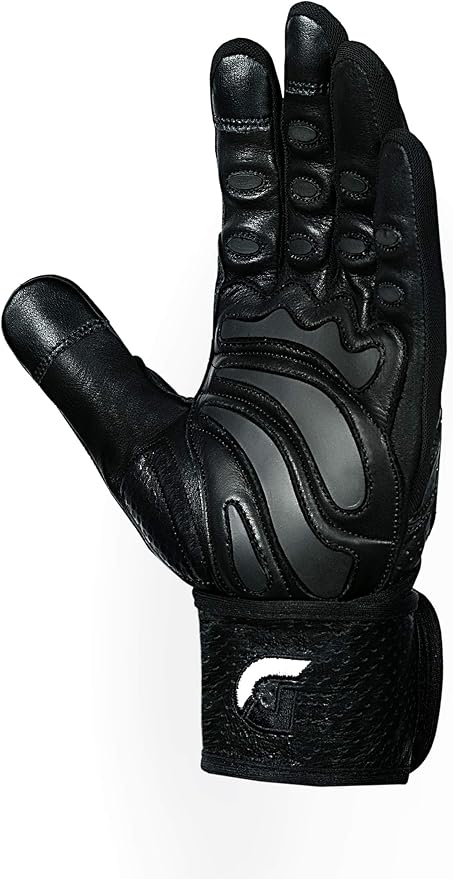 Elite Leather Gym Gloves with Built in 2" Wide Wrist Wraps Grip & Design for Weightlifting Power Lifting Bodybuilding & Strength Training Workout Exercises, Size : XX-Large