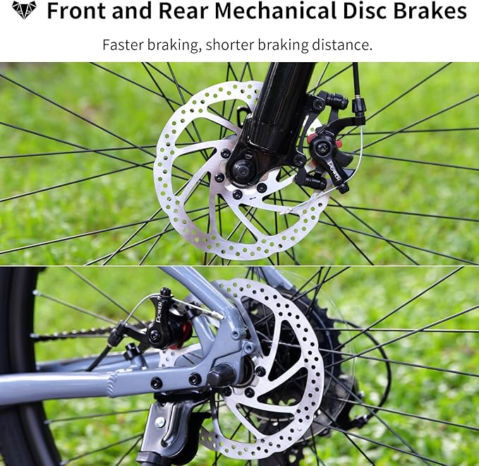 TRIFOX 26 Inch Aluminum Mountain Bike with Shimano 21 Speed,Aircraft-Grade Aluminum Frame,Front Suspension Fork,Dual Disc Brakes,15/17 Inch Internal Cable Routing Frame for Men Women Boys and Girls