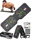 Push Up Board Fitness, Foldable 20 in 1 Push Up Bar at Home Gym, Multi-Functional Pushup Stands for Chest Muscle Exercise, Pushup Stands for Strength Training Portable Exercise Equipment for Men & Women