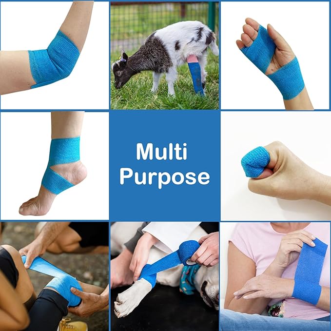 36 PCS Self Adhesive Bandage Wrap 2" X 5 Yards Elastic Cohesive Bandage Wrap Bandage Wrap Rolls Elastic Self-Adherent Tape for Stretch Athletic, Sports, Wrist, Ankle
