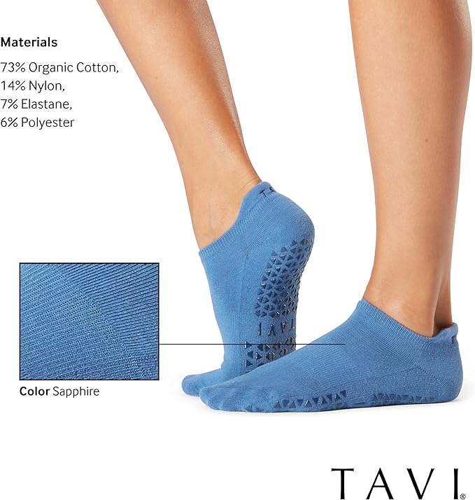 TAVI Women’s Savvy Grip Socks, Multi-Pack - Pilates Socks with Grips for Women, Slipper Socks for Pilates, Yoga, and Ballet