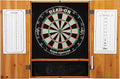 Viper by GLD Products Metropolitan Solid Wood Cabinet & Sisal/Bristle Dartboard Play-Ready Bundle