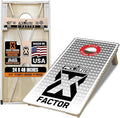 Titan Bags X Factor Cornhole Boards - ACL Elite Approved Cornhole Board Set w/Patent Pending X Underside Bracing for Maximum Durability - Regulation Size for Professional & Outdoor Sports Game