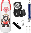 Punching Bag w/Boxing Gloves | Junior 2FT Punching Bag Set with Mount & Hanger | Youth Punching Bag with Free Boxing Gloves for Boxing Training MMA BJJ Muay Thai Workout