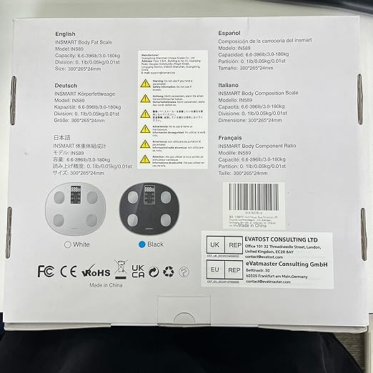 INSMART Smart Scale for Body Weight, All-in-one LCD Display Bathroom Weight Scales Body Fat Scale,Bluetooth Digital Smart Weighing Scale with Heart Rate,Heart Index & Body Composition Analyzer,396 lbs