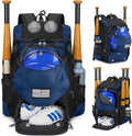 RAINSMORE Baseball Backpack, Lightweight Softball Bag with Shoe Compartment Baseball Bag for Youth & Adult Softball Bat Bag with Fence Hook Helmet Holder Sports Backpack for T-Ball