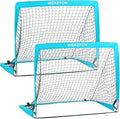 Soccer Goal with Carry Bag, 10/9MM Strengthen Pole, Arched Design, Kids Soccer Goals for Backyard Set 5x 3.1/3.6x2.7/2.9x2.4ft Portable Pop Up Soccer Nets for Toddler, Adults, Youth Games, Play, Gifts