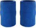 Suddora 6" Doublewide Wrist Bands/Armbands (Pair) - Thick Sweatbands for Basketball, Tennis, Baseball, Gym