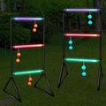 Sosation Light up Ladder Ball Set 6 Glow in The Dark Ball 2 LED Ladder Toss Outdoor Lawn Toss Game with Bag for Indoor Lawn Camping Beach Backyard Games