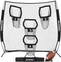 8ft Football Nets with 4 Target Pockets for Improving Accuracy Throwing
