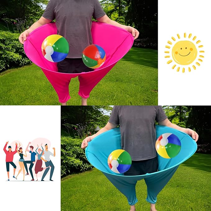 Granny Pants Yard Game, 2025 New Granny Pants Outdoor Game with Bouncy Balls, Giant Outdoor Games for Adults and Family, Funny Party Yard Games