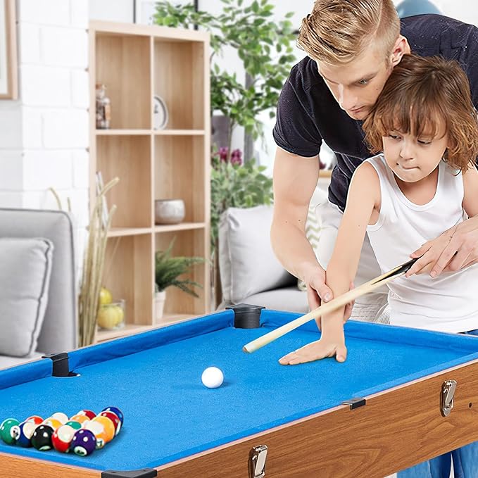 KOTEK Multi Game Table, 3 in 1 Gaming Table w/Foosball, Billiard & Slide Hockey, Combo Game Table for Home, Game Room, Bars, Party, Family Night