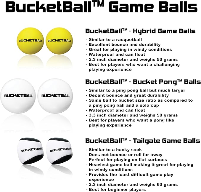 BucketBall | Team Color Edition | Combo Pack (Pink/Silver): Original Yard Pong Game: Best Camping, Beach, Lawn, Outdoor, Family, Adult, Tailgate, Jumbo, Giant Game