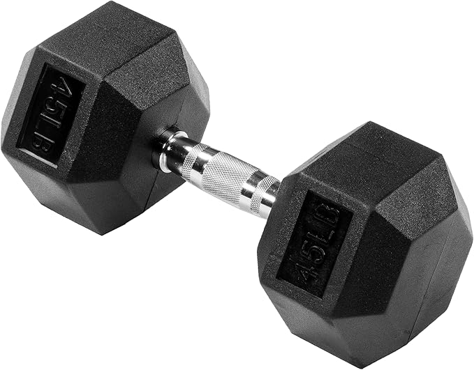 OLIXIS Rubber Hex Dumbbells，Assorted Weights for Home Gym Workouts, Strength Building & Fitness Training