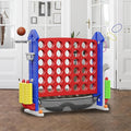 Furnideco Giant 4 Connect in a Row Game, Height Adjustable Jumbo Yard Games for Kids and Adults Outdoor Play, Backyard Large Four Connect Floor Games