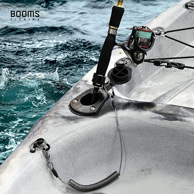Booms Fishing T02 Fishing Pole Tether, Kayak Paddle Leash, Paddle Board Fishing Accessories, Heavy Duty Fishing Lanyard for Fishing Tools/Rods/Paddles