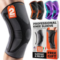DR. BRACE ELITE Knee Brace with Size Stabilizer (2 Pack) Knee Brace for Women & Men, Workout, Sports, Daily Knee Compression Sleeve for Maximum Knee Pain Support & Fast Recovery (Pluto, Medium)