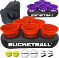BucketBall | Team Color Edition | Party Pack (Orange/Purple): Original Yard Pong Game: Best Camping, Beach, Lawn, Outdoor, Family, Adult, Tailgate, Jumbo, Giant Game