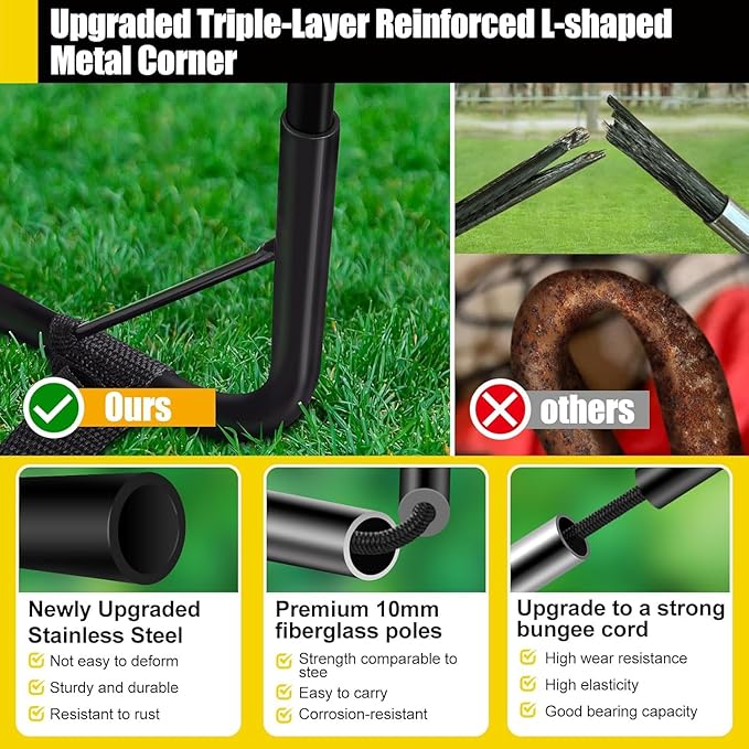 Kids Soccer Goals for Backyard Set - 2 Pack of Portable Pop Up Soccer Nets with Ball,Cones,Complete Training Equipment Kit for Toddler,Youth,Kids Age 3-14,Outdoor Sports Game