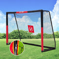 Soccer Goal for Backyard,6x4/8x5/10x6.5/12x6.5ft Metal Soccer, Soccer Goal for Kids 8-12, Soccer net with Zipper Design, Easy Assemble, Weatherproof Foam Padded Goal Post, Adults