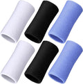 WILLBOND 6 Inch Wrist Sweat Bands for Men Women Tennis Elastic Athletic Long Sweatband Wrist Absorbent for Basketball Tennis Running Outdoor Activity