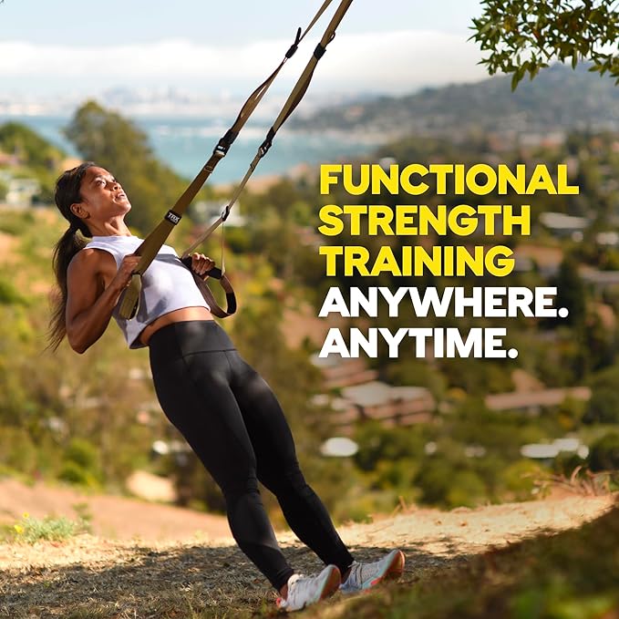 TRX Unisex Tactical Gym Suspension Trainer, Home Gym Kit, Fitness Training Designed for Military Veterans, Home Gym System with Exercise Straps - Olive