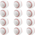 Rarapop Blank Standard Baseball Balls, Official Size 9 Inch Leather Covered Practice Baseball Training Ball for League Play, Pitching, Hitting, Batting, Fielding, Autograph