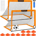 Kids Soccer Goals for Backyard Set - 2 of 4' x 3' Portable Soccer Goal Training Equipment, Pop Up Toddler Soccer Net with Soccer Ball, Soccer Set for Kids, Youth Outdoor Games, Sports, Play