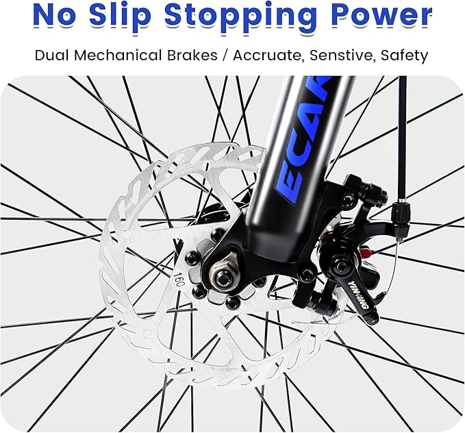26 Inch Mountain Bike Dual Suspension for Mens Boys, 21 Speeds Steel Women Girls Mountain Bike Summer Travel Trip, Disc Brakes Adult Teens Sport Men Women Bicycle for Trail Commuter City Road